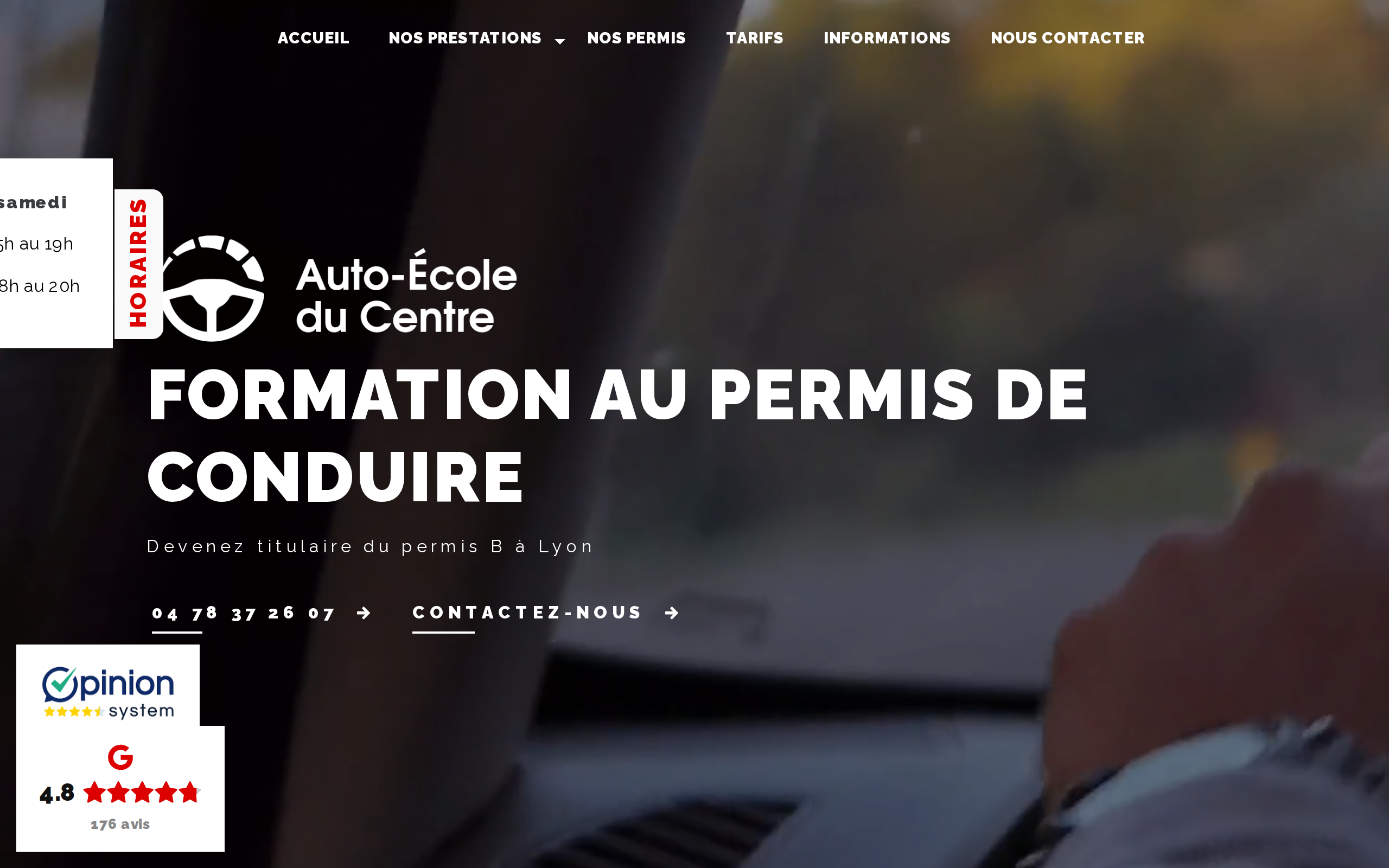 Aperçu du site Auto-École du Centre