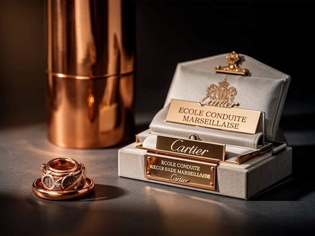 Voiture d'auto-école garée devant une rue étroite du Vieux-Port de Marseille avec un moniteur au volant